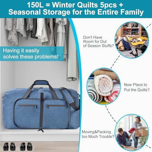 Image of Felipe Varela Foldable Duffle Bag for Travel Weekend Overnight Gym Camping