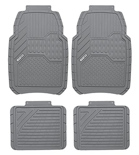 Tapis de voiture Sparco spc1917gr jeu complet de protections de sol en gris et noir