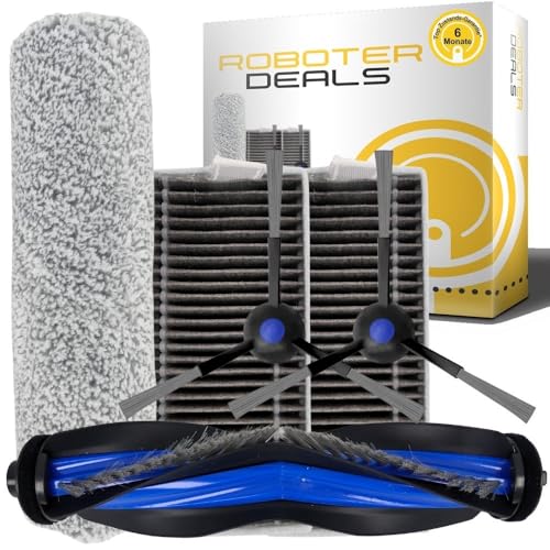 Roboter Deals - Set di accessori, pezzi di ricambio per Ecovacs Deebot X8 Omni, X8 Pro Omni (2 filtri, 2 spazzole laterali, 1 spazzolino, 1 spazzola principale)