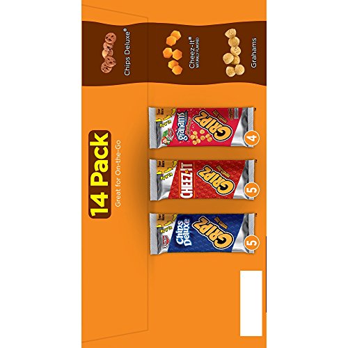 Kellogg's Gripz Chips Deluxe/Cheez-It/Grahams Snack Variety Pack 14-0.9 Oz (Pack Of 2) #TOP4