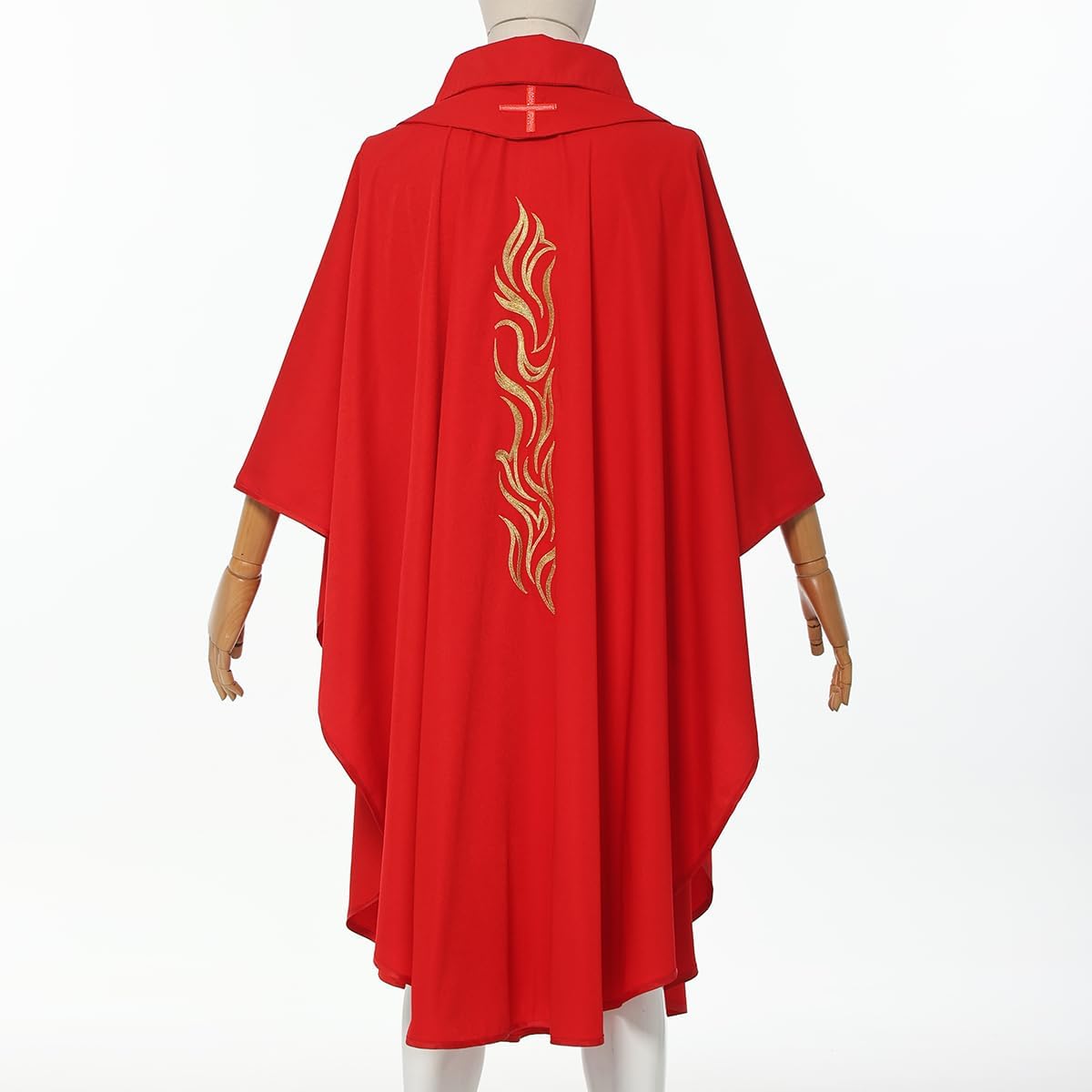 BLESSUME Church Priest Red Chasuble Vestments