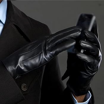 Amazon | [TiLeze] 冬の革手袋メンズ暖かい連続フィンガー