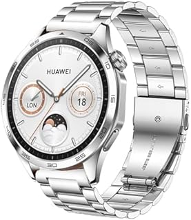 Solid Stainless Steel Metal Strap for Galaxy Watch 46mm (Silver)