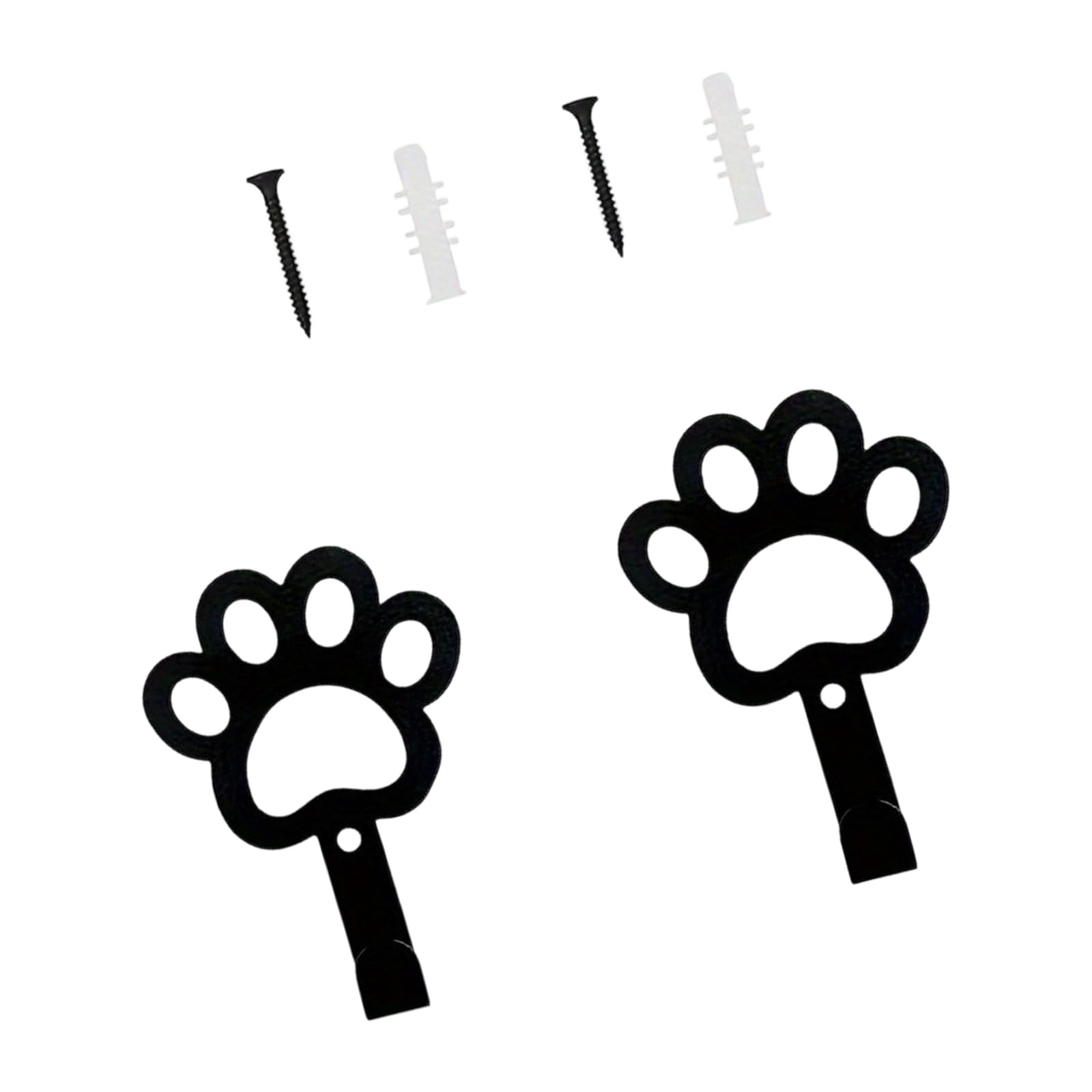 APGLSXY Of 2 Stylish Dog Paws Hooks for Entryway Hallway Decoration Rustproof Carbon Steel Hangers for Keys and Coat Animal Wall Fasteners