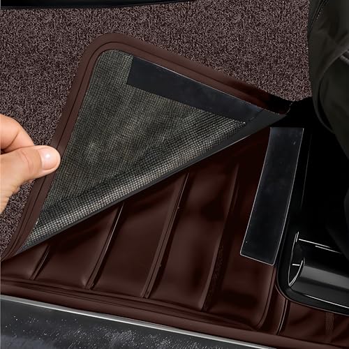 Image of NEXTA 9D Premium Custom Fitted Car Tray Mats Compatible with VinFast VF MPV 7-7 Seater (All 3 Rows) (Coffee)