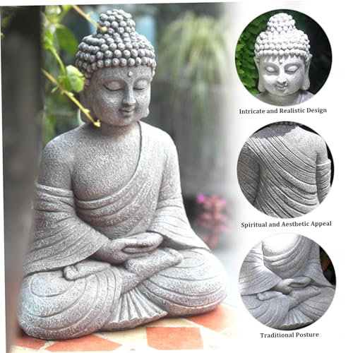 Statue de Bouddha méditant finitions haut de gamme 9 pouces - 7