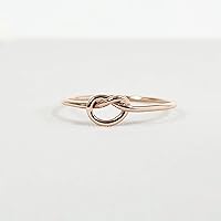 Vista 7 de 14k Solid Gold Stacking Knot Ring