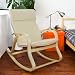 Haotian Comfortable Relax Rocking Chair, Lounge Chair Relax Chair with Cotton Fabric Cushion (FST15-W)