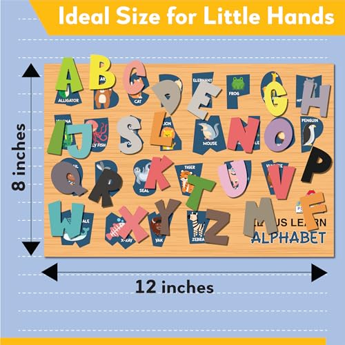 Image of Mega 3D Learning Puzzle Combo Set- Wooden Alphabet and Numbers, Early Learning Wooden Puzzle for Kids 3, 4, 5 Years Old (ABC and Counting) Montessori Education