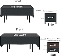 Vista 114 de Rectangle Tablecloth 90x132 inch Washable Polyester Fabric Table Cloth for Wedding Party Dining Banquet Decoration（90x132, Turquoise）