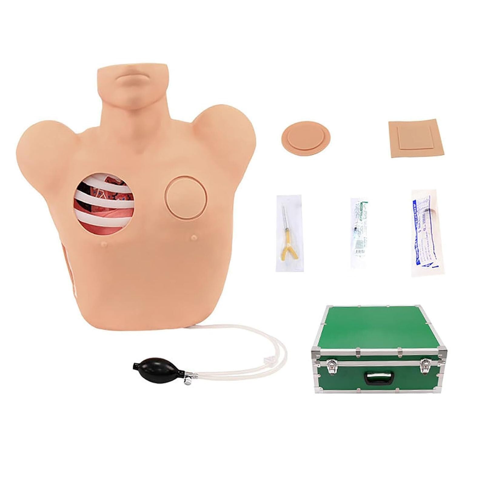 Manichino per allenamento toracentesi per pneumotorace e drenaggio del fluido toracico - Modello anatomico in PVC per addestramento e insegnamento medico