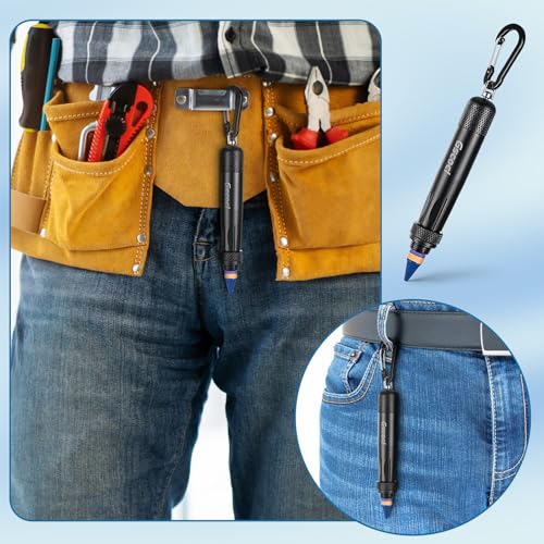 lumber crayon holder for 1234 round or hexagonal crayonsferro rods industrial heavy duty carpenterconstruction aluminum crayon holder black