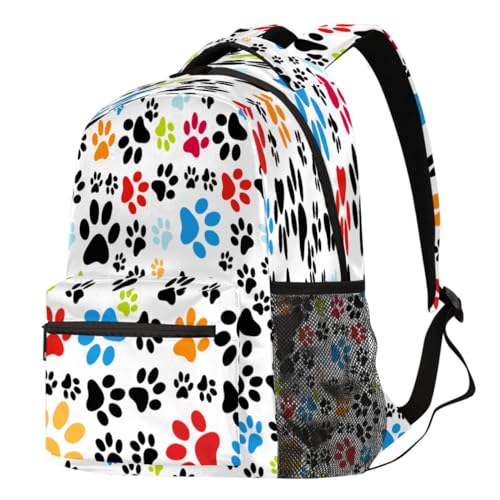 Sac à dos pour ordinateur portable à empreintes de pattes grand modèle pour adulte
