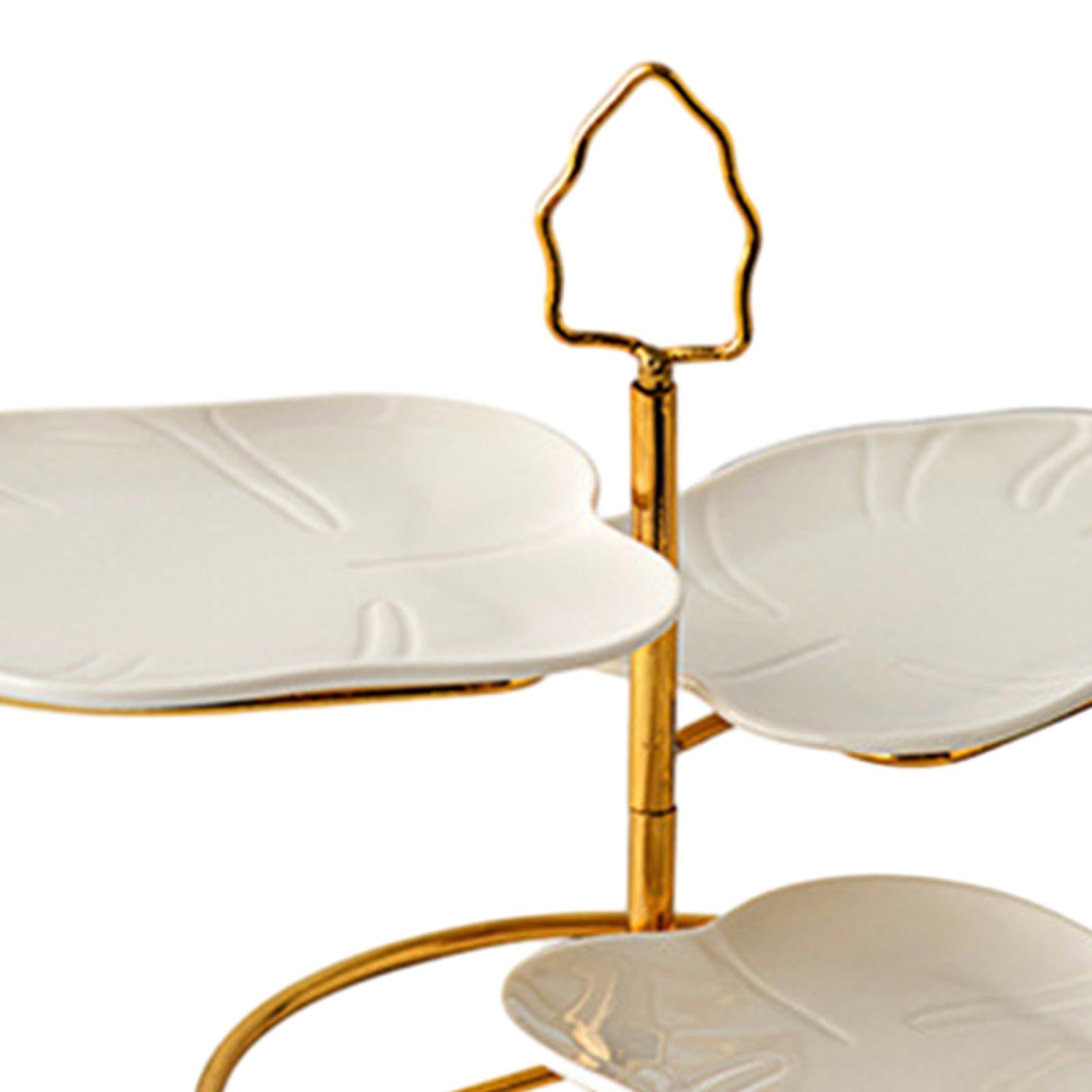 Expositor de Sándwiches de Varios Niveles, Expositor de Bandejas para Servir, Soporte para Pasteles de 3 Niveles para Cumpleaños, Blanco, Individual