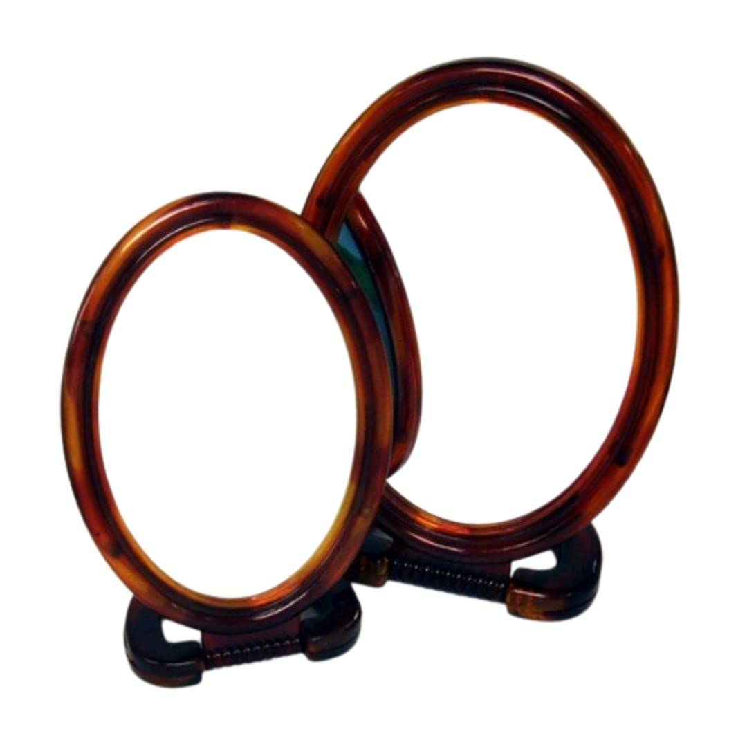 Doberyl Makeup Mirror | Double Side Magnification 1X/5X | With Stand | Simple Portable Princess | for Men & Women | (4" & 6")