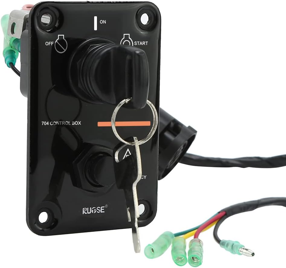 RUPSE Outboard Single Engine Key Switch Panel for Yamaha 704-82570-08-00