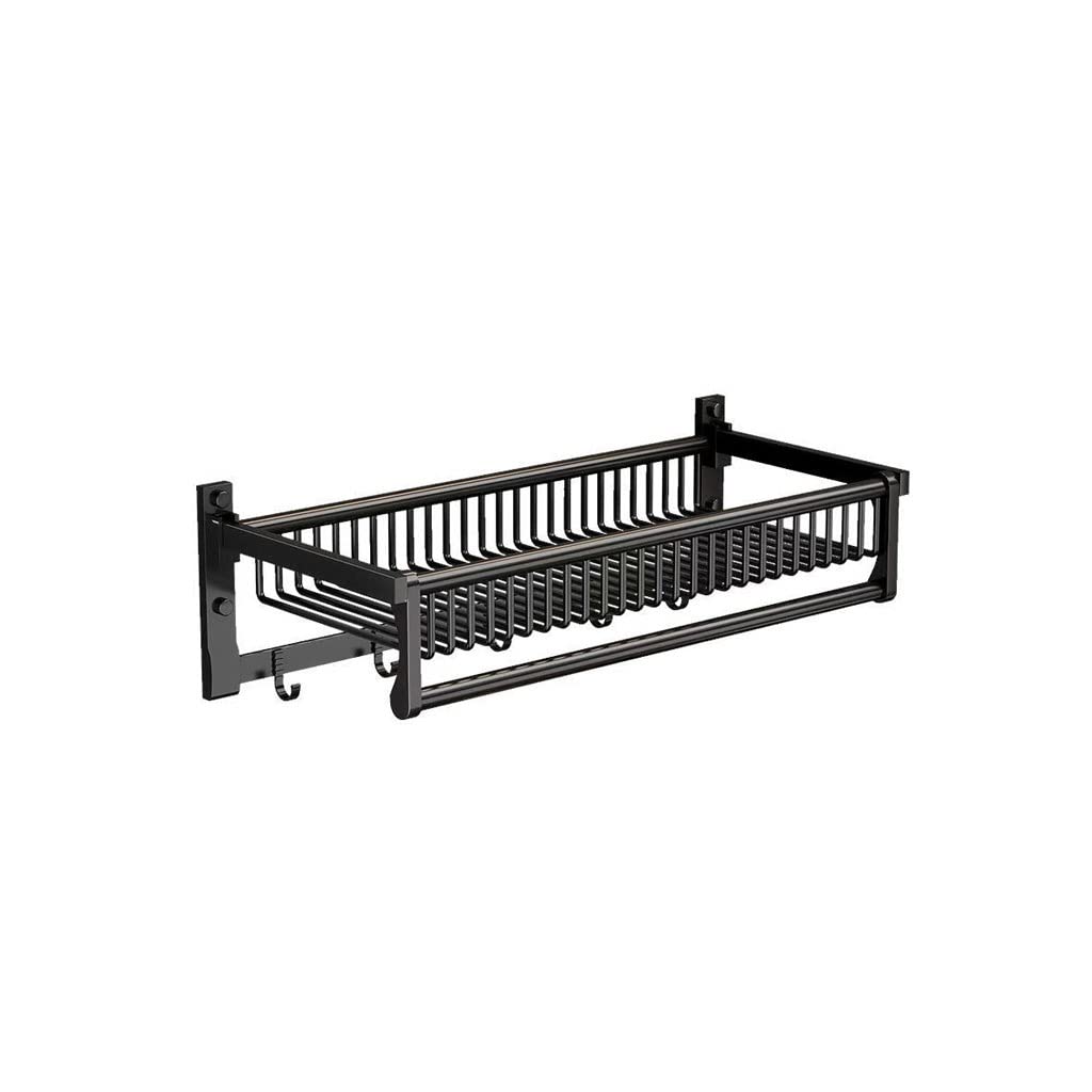 Rangement de salle de bain XMING étagère murale 50cm pour linge et vêtements secs