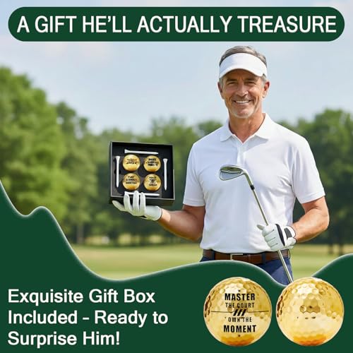Gold Golf Balls with Quotes
