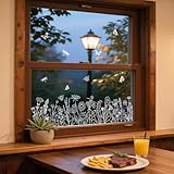 🦋【Qualité et sécurité supérieures】Fabriqué en PVC durable (120x30 cm). L'impression recto verso rend les motifs tout aussi attrayants de l'intérieur que de l'extérieur. Sans odeur et sans danger pour les et les animaux domestiques.