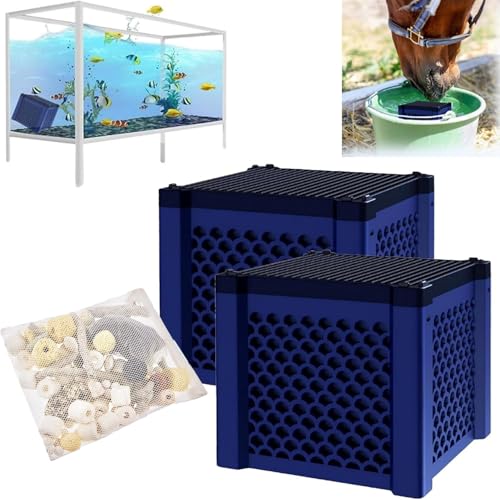 3Pcs Honeycomb Activated Carbon Aquarium Filter Cube 11.5 x 11 x 11.5 cm Blue Pure Cube Water Trough Filter Horse Trough Purifier Cube Ultra-Strong Filtration & Absorption for Aquarium Fish Tank