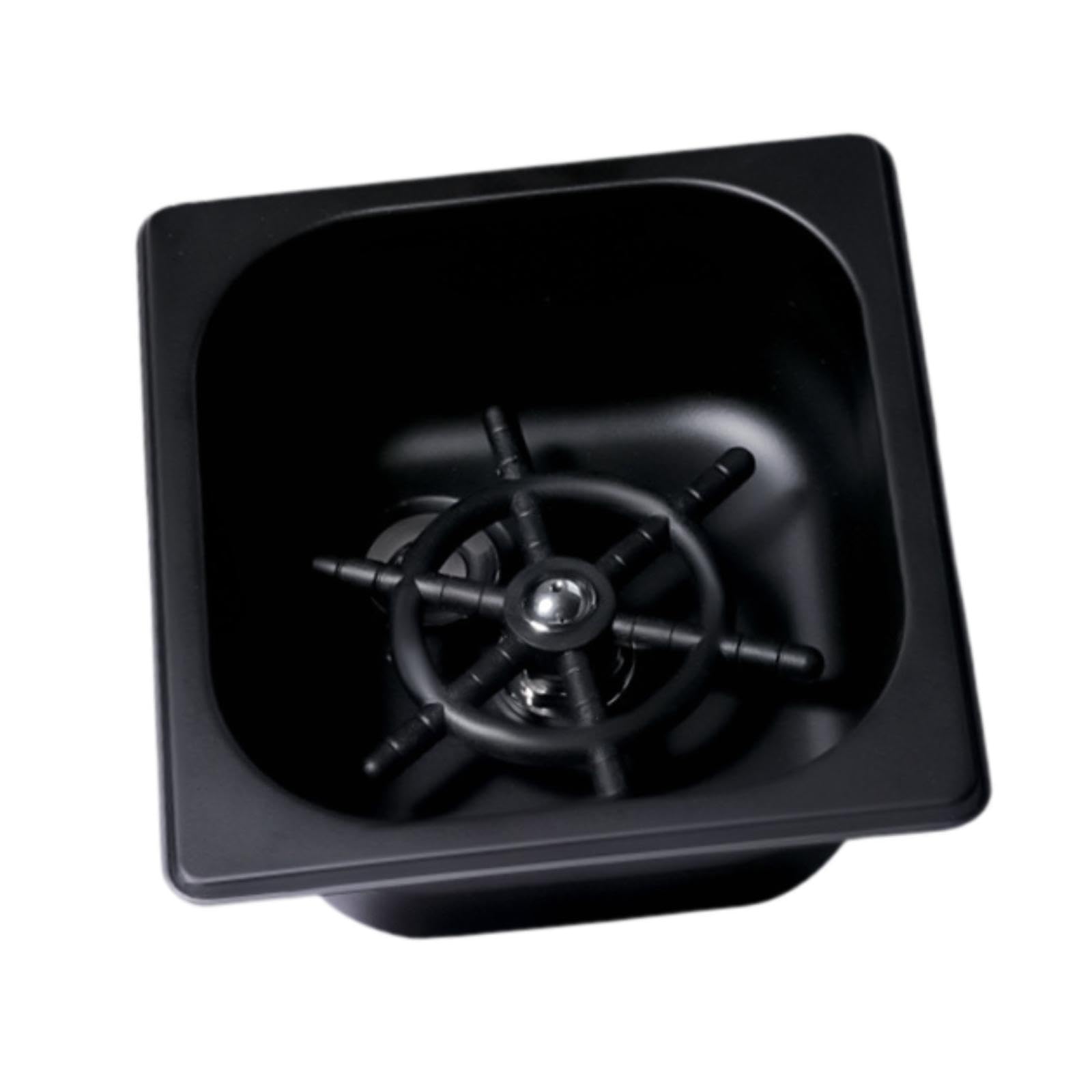 Lavavasos para Bar, Enjuagador Automático de Vasos, Limpiador de Tazas de Té Y Accesorios para Fregadero, Acabado en Acero Inoxidable, Cinco Orificios, Negro