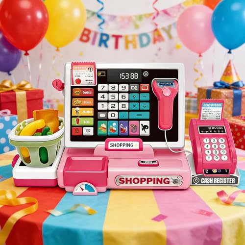 Anniversaire pour enfant avec cette caisse enregistreuse éducative