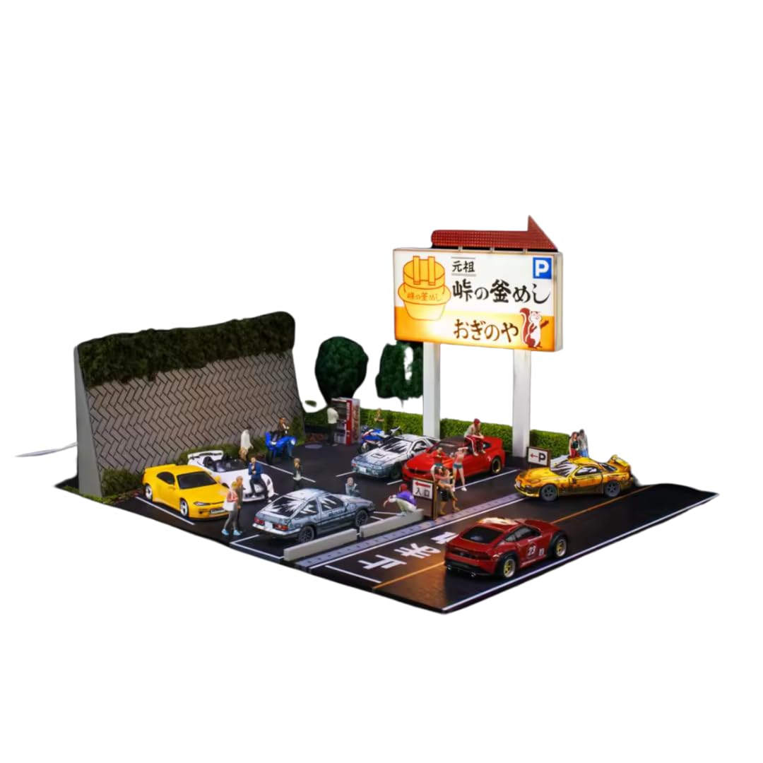 Amazon.co.jp: G-Fans 1/64 ミニカー用 峠 駐車場 ジオラマ ガレージ風