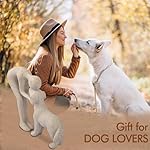 Dog Sculpture Home Decor Cute Man and Dog Statue Decoration for Office、Living Room、Bedroom、Home， Memory Gifts for Pet Lovers (Sandstone) - Image 2