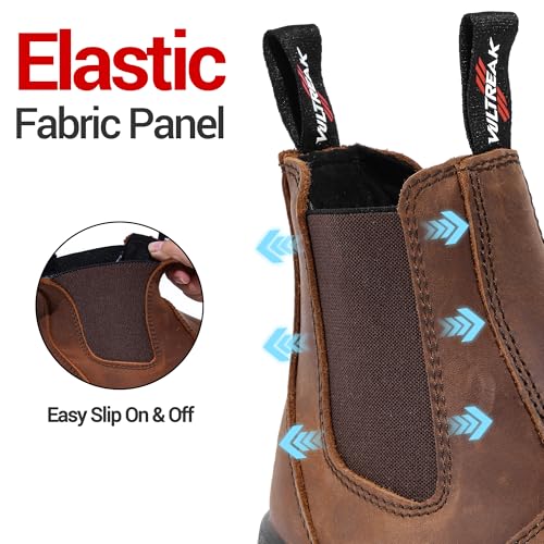 Image of Composite Toe Chelsea Work Boots for Men and Women, S3 Certified Waterproof Safety Boots, Kevlar Puncture-Resistant Midsole, Slip-Resistant Work Shoes for Construction, Roofing, Warehouse & Industrial Work