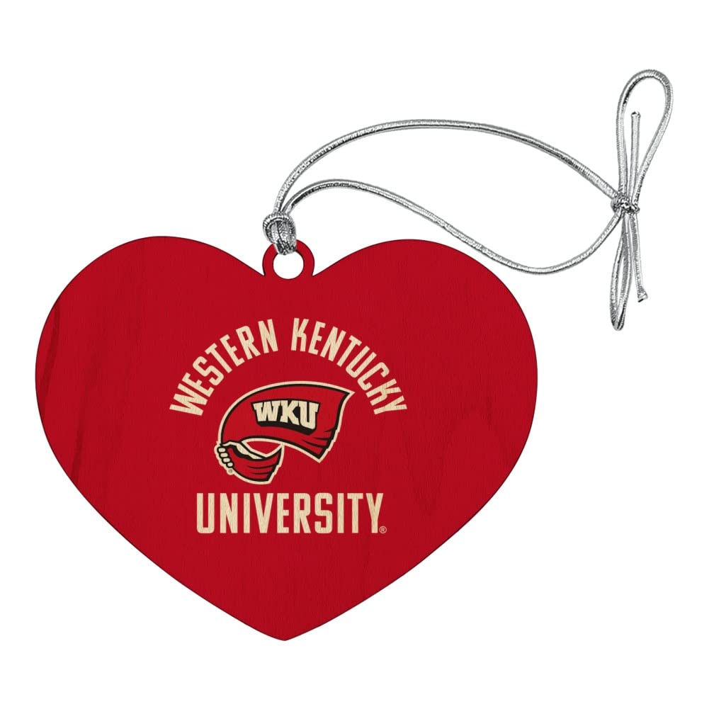 GRAPHICS & MORE Western Kentucky Hilltopper Heart Love Wood Christmas Tree Holiday Ornament