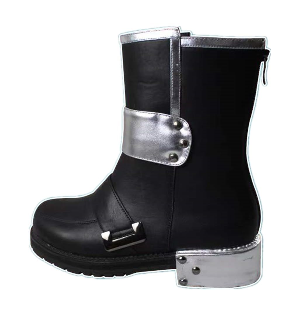 US-Größe Anime SAO Cosplay Schuhe Kirito Schwarz PU Schuhe Party Schuhe, Schwarz , 43 EU