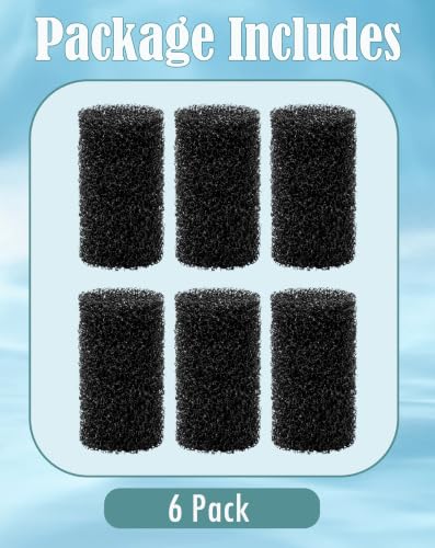 Image of 6 Pcs Pre-Filter Sponges Compatible with Fluval AC70 /AC110 and AquaClear 70 /110 Power Filters Replacement Foam Sponges for Freshwater & Saltwater Aquariums, Protects Small Fish, Shrimp and Fry