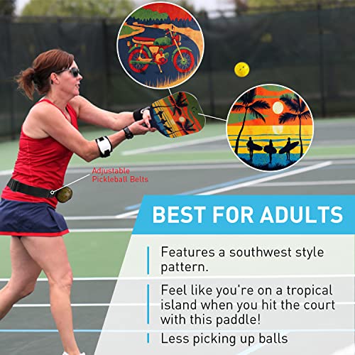 Set di 4 racchette da pickleball a tema sud-ovest