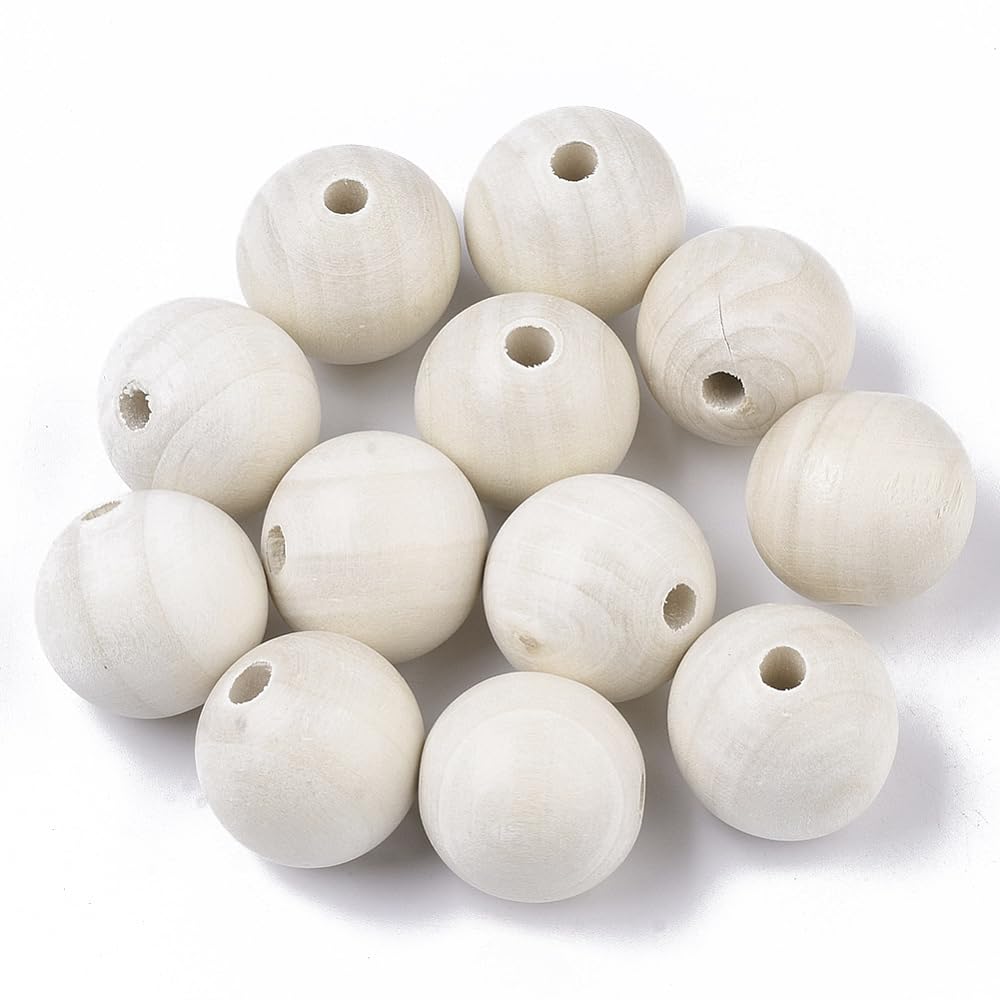 DanLingJewelry 200 perline di legno da 25 mm per decorazioni domestiche