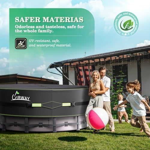 UIRWAY 21 Ft Round Pool Cover with Reflective Strips, Swimming Pool Cover for Above Ground Pools, Solar Covers Including Rope Tie and Luminous Ground Nails, PU Tarp Snug Fit for UV Protected - 5