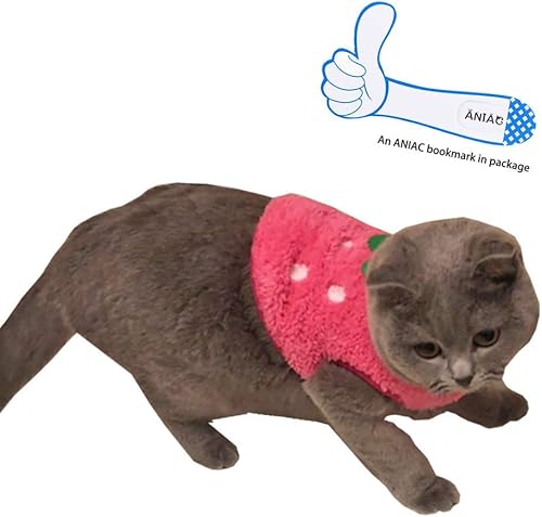 Miniatura 3 de ANIAC Disfraz de conejito de indias caliente ropa suave conejo chaleco acogedor camiseta para gatito hurón chihuahua cachorro mini perro y animales