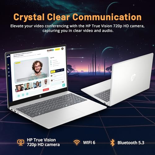 Image of HP 15.6 inch FHD Touchscreen Business Laptop, Intel i7-1255U, 64GB RAM, 2TB PCIe SSD, Intel Iris Xe Graphics, Num Pad, Webcam, Windows 11 Pro, Natural Silver, 32GB Hotface USB Card