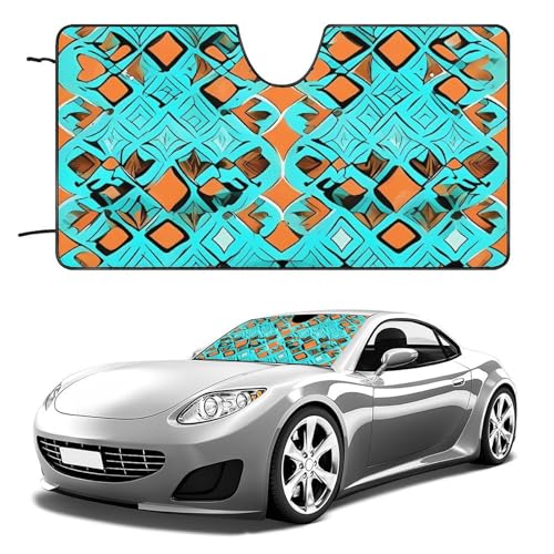 Pare-soleil pour pare-brise Turquoise Wonders idéal pour garder le SUV au frais en été
