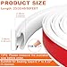 White Rubber Weather Stripping Door Seal Strip, D Shape Door Rubber Weather Seal Strip, SelfAdhesive Weatherstripping Soundproofing Doors Sealing Strip for Windows (23 feet, White)