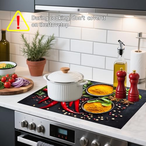 Image of Nuxovilar Stove Top Cover Cooktop Protector 20.4x28.3in Polyester Glass