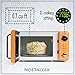 Nostalgia Retro Compact Countertop Microwave Oven 0.7 Cu. Ft. -700-Watts with LED Digital Display-Child Lock-Easy Clean Interior-Orange