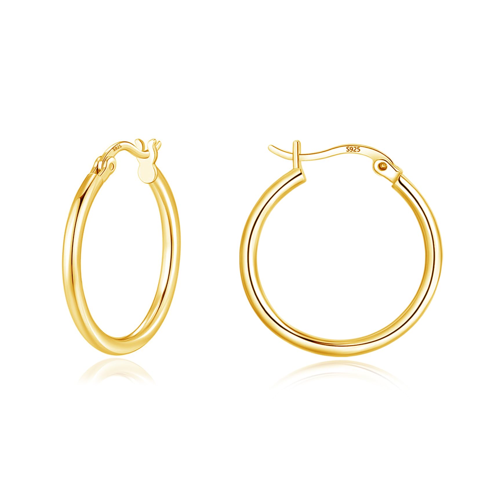 Loutade Ohrringe Gold, Hypoallergen 925 Sterling Silber Twis