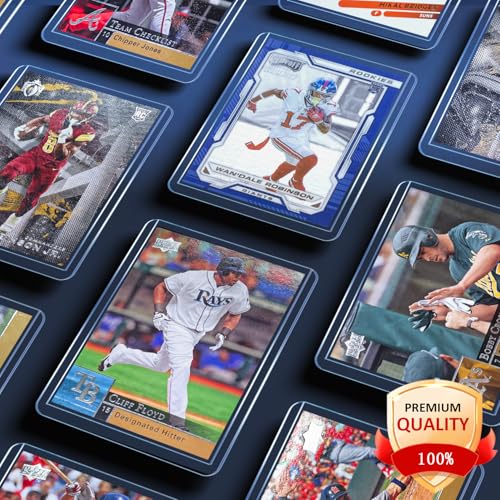 200 card sleeves top loaders for cards premium toploaders 334x434 baseball card protectors hard plastic hard cards sleeve sports trading holder 100 toploaders  100 penny sleeves