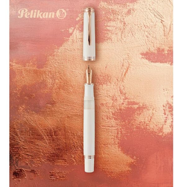 Amazon | Pelikan ペリカン 万年筆 スーベレーン M600 ホワイト ローズ