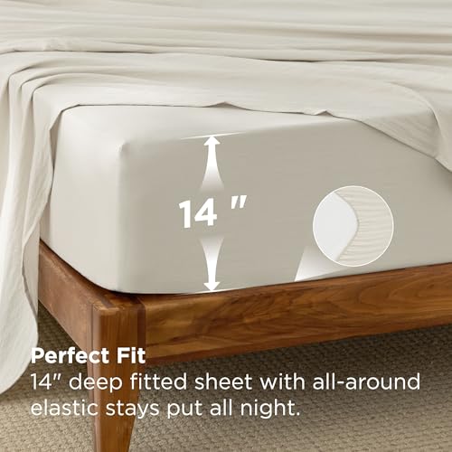 Image of Bedsure Beige Bed Set Queen Size, Soft Bed in a Bag 7 Pieces, Alternative Comforter Set for All Seasons, Breathable Marshmallow Prewashed Bedding Set with Comforters, Sheets, Pillowcases & Shams