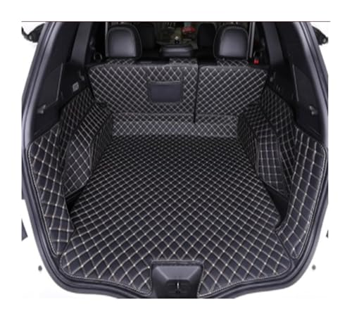Tapis de coffre voiture pour Renault Koleos 2 : protection cuir noir 5 pièces