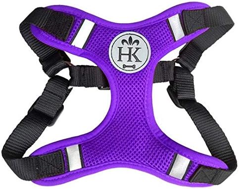 Huxley & Kent Scout LoPro - Arnés para caminar y entrenar, color morado (extra grande, 40-70 libras), arnés de malla fácil de controlar para perros