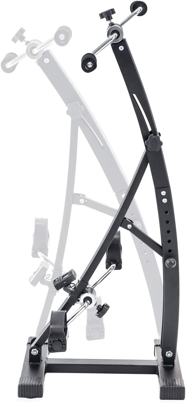 TechFit Mini Bicicleta de Recuperación con Doble Manivela Ajustable, Adecuada para Ejercitar Pies y Brazos, Monitor LCD Incorporado