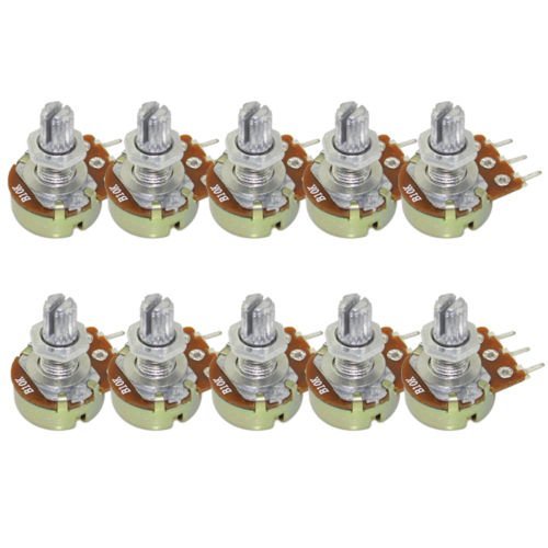 Uteruik Lot de 10 potentiomètres linéaires rotatifs 10 K Ohm B10K Cover
