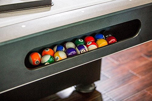 Mizerak Dakota 8' Slatron Billiard Pool Table Includes Two Cues, Billiard Ball Set, Triangle, Brush, and Chalk - Thumbnail 4